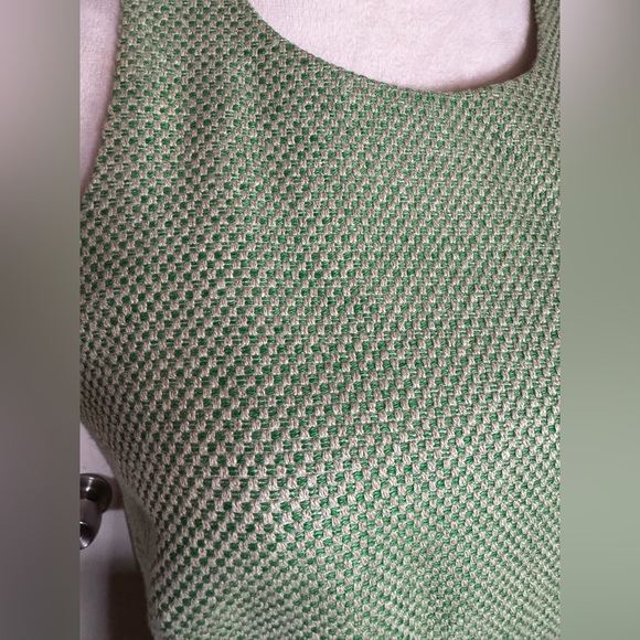 J.Crew Green Gingham Skater Cocktail Dress Racerback Sleeveless Circle Skirt - Picture 3 of 10